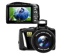 ADE Appareil Photo numérique, 48MP 4K UHD Appareil Photo Zoom numérique 16x et Macro Objectif, Appareil Photo Compact avec Tableau de Bord Rotatif pour débutant, Carte SD de 32 Go