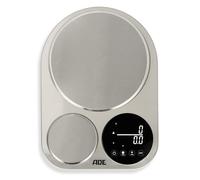 Balance de cuisine duo digitale - ADE - ISABELLA - Acier inoxydable/Plastique - 23x16,5 cm - Inclus 3 piles AAA