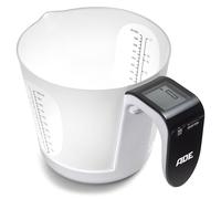 ADE Balance de cuisine precision | verre doseur plastique | balance alimentaire | verre mesureur cuisine | pèse aliment | balance gramme | blanc/noir