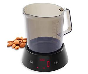 ADE Balance de cusine avec verre doseur | Balance alimentaire | Capacité de 1 litre e 3 kg | affichage LED | Cuisine accessoires electronique