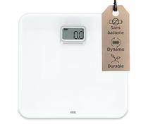 ADE Balance pese personne numérique | sans piles avec dynamo | écologique et durable | Pèse-personne en verre écologique | Jusqu'à 150 kg