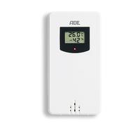 ADE Capteur extérieur WS1001 pour station météo remplacement | 3 canaux | avec écran | compatible avec ADE WS1503, WS1703, WS1704, WS1911, WS1917, WS2132, WS2325 | blanc