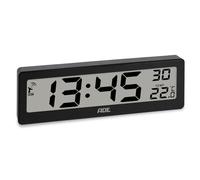 ADE Horloge radiopilotée numérique avec Affichage de la température | très Grands Chiffres | écran Bien lisible | Noir