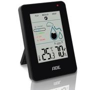 ADE Hygromètre digital d'intérieur avec alarme de moisissure | Hygromètre avec thermomètre | grand écran LCD | noir