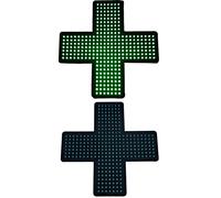 ADE LIGHT Enseigne Lumineuse Panneau à LED Croix Vert (Pharmacie) 48x48x2,5cm