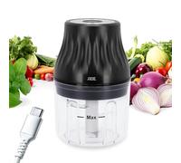 ADE Mini hachoir électrique sur batterie | robot cuisine sans fil | mixer avec cable USB | mixeur hachoir pour légumes, fruits, viande, herbes | idéal pour les petites quantités | 150 ml