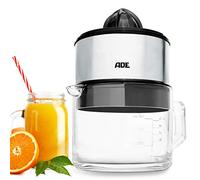 ADE Presse-agrumes électrique | avec carafe en verre, capacité 1 litre | pour oranges, citrons | 2 cônes | moteur rapide 60 watt | facile à nettoyer | sans BPA | démarrage-arrêt automatique