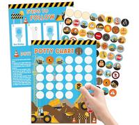 Adecortalk Lot de 19 tableaux d'apprentissage de la propreté pour tout-petits garçons de 1 à 3 ans - Tableau d'apprentissage de la propreté avec autocollants pour enfants garçons, récompenses