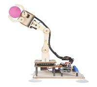 Adeept 5-DOF 5-Axis Educational STEM Programmable Robot Arm Kit with OLED Display Robot Building Kit Compatible with Arduino IDE(PDF Tutorial Via Download Link) (Wood)