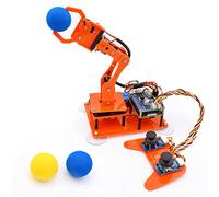 Adeept 5-DOF Kit de bras robotique pour Raspberry Pi 4 B 3 B+ B A+, programmable DIY Codage STEM éducatif 5 axes bras robot avec code Python et tutoriels (PDF) (Orange)