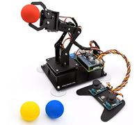 Adeept 5-DOF Kit de bras robotique pour Raspberry Pi 4 B 3 B+ B A+, programmable DIY codage STEM éducatif 5 axes bras robot avec code Python et tutoriels (PDF) (Noir)
