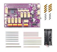 Adeept Chapeau Robot pour Raspberry Pi, Carte d'extension pour Raspberry Pi 4B/3B/3B+, Pilote de Voiture Robot Intelligent avec tutoriel PDF