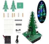 Adeept Colorful DIY Kit 3D LED 7 Colors Flashing RGB Electronic Circuit Assembly STEM Project for Adults