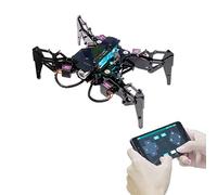 Adeept Darkpaw Kit de Robot araignée quadrupède Bionic pour Raspberry Pi 4/3 modèle B+/B/2B, Robot Raspberry Pi d'exploration STEM, Suivi OpenCV, Auto-stabilisant