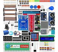 Adeept Kit de démarrage RFID pour Raspberry Pi 4/3/2 modèle B/B+, Moteur Pas-à-Pas, ADXL345, Carte d'extension GPIO 40 Broches, avec Code C et Python, kit de démarrage Raspberry Pi avec Guide PDF