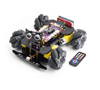 Adeept - Kit de voiture intelligente à roue Mecanum (compatible avec Arduino IDE), suivi de ligne, suivi de lumière, évitement d'obstacles, servomoteur, affichage OLED, buzzer, affichage matriciel LED