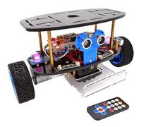 Adeept Kit de voiture robot auto-équilibrant (compatible avec Arduino DIE), kit de projets STEM, kit de robotique et d'ingénierie, ensemble de programmation, suivi de ligne, capteur à ultrasons,