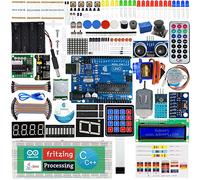 Adeept Ultimate Starter Kit compatible avec Arduino IDE, relay, traitement et code C, LCD1602, moteur Servo, kit de démarrage débutant avec guide PDF 140 pages.