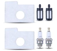 Adefol 2 Pièces Filtre à Air pour Stihl MS 170,MS 180,017,018 Thermique Tronçonneuse,avec Filtre à Carburant,L7T Bougie D'Allumage,Pièces Détachées Filter Accessoire 1130 124 0800 (PAS pour 2-Mix)