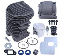 Adefol 42.5 mm Cylindre Kit pour Stihl 023 025 MS250 MS230 MS 250 Tronçonneuse 1123 020 1209 1123 030 0408 avec Bougie d'allumage Machine à laver Joint Huile Palier Boulon de bouclier thermique kit