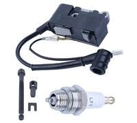 ADEFOL Bobine d'Allumage Module pour Tronçonneuse 4500 5200 5800 45cc 52cc 58cc, avec Bobine d'allumage, Vis de réglage, Bougie,Tronçonneuse Accessoires Pièces de Rechange Professionnelles