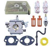 Adefol Carburateur pour Stihl 028 028AV 028WB 028Q 028W 028 Tronçonneuse Remplace pour Walbro WT-16B pour Tillotson HU-40 avec Ligne de filtre à carburant Corde de démarrage Bougie d'allumage
