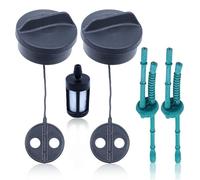 Adefol Kit de Bouchons de Réservoir de Carburant Pour Stihl FS75 FS80 FS85 FS120 FS200 FS38 FS45 FS55 FS56 Tondeuse à gazon, avce Tuyau de Carburant, Filtre à Carburant, Remplacement 4128-350-0505