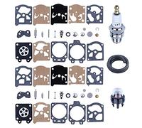 Adefol Kit de reconstruction de carburateur pour Walbro K20-WAT Stihl McCulloch Husqvarna avec Conduite de carburant Bougie dallumage Poire d'amorçage