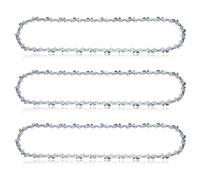 Adefol Lot de 3 chaînes de tronçonneuse pour barre de guidage de 35 cm (14 pouces) - 3/8" LP, 1,3 mm, 52 maillons motrices pour Oregon, Dolmar, Hitachi, Echo, Einhell, Husqvarna