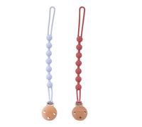ADEGO - Lot de 2 attaches-tétines en silicone sans BPA - Clip de sécurité pour bébé, garçon et fille - Facile à nettoyer - Attache sucette durable et pratique