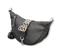 ADEL Diana Sac à bandoulière en cuir véritable fait main avec sangle en cuir + large sangle à motifs 4 compartiments Fabriqué en Italie
