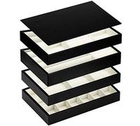 ADEL DREAM Plateau à bijoux empilable Boîte à bijoux Tiroir de rangement Rangement pour bijoux Bijoux pour femmes Noir-abce3