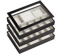 ADEL DREAM Plateau à bijoux empilable boîte à tiroirs pour bijoux féminins noir-bce