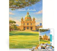 Adelaide, Australia Puzzle 1000 pièces | 50x75cm Jeux amusants et décompressants avec des pièces de formes aléatoires qui s'emboîtent parfaitement