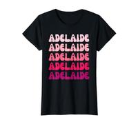 Adelaide First Name Minimalist Design T-Shirt Graphique avec Valeur, Femme, Noir, L