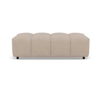 Lisa Design - Adelaide - Pouf en Tissu texturé, Beige