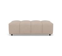 Lisa Design - Adelaide - Pouf en Tissu texturé, Beige