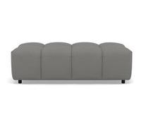 Adelaide - pouf en tissu texturé - Gris Gris G