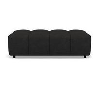Lisa Design - Adelaide - Pouf en Tissu texturé, Noir
