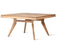 ADELAIDE - Table carree en bois L 140 Marron clair