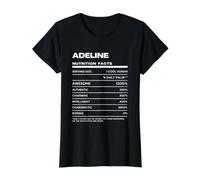 Adeline Valeur Nutritive Nom Drôle T-Shirt Graphique avec Valeur