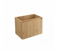 Adema Cadence Meuble sous-lavabo - 60x55x40cm - peu profond - 2 portes - sans poignées - chêne rustique SW1475753