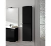Adema Chaci Armoire Haute - 140x35x27cm - 2 portes - noir mat 85589