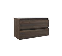 Adema Chaci Meuble sous vasque 100cm 2 tiroirs sans poignée Noyer SW1212772