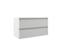 Adema Chaci Meuble sous vasque 100x45x55cm - 2 tiroirs - poignée intégrée - Blanc mat 82288