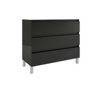 Adema Chaci PLUS Ensemble de meuble - 99.5x86x45.9cm - plan sous vasque - 3 tiroirs - Noir mat SW1212802/SW892726