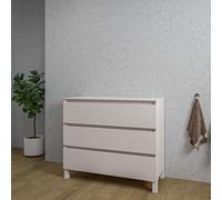 Adema Chaci PLUS Ensemble de meuble salle de bain - 100x86x46cm - plan sous vasque - 3 tiroirs - mat coton (beige) SW1212804/SW892712