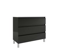 Adema Chaci PLUS Meuble sous lavabo - 100x86x46cm - 3 tiroirs - Prise intégrée - MDF - noir mat BOX_100_Black matt