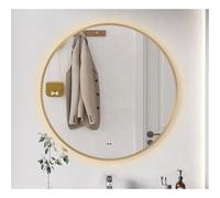 Adema Lonato Miroir de salle de bain - rond - diamètre 60cm - éclairage LED indirect - chauffage miroir - interrupteur infrarouge - or mat SW2-60G