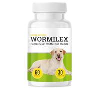 ADEMA NATURAL® Wormilex Lot de 10 comprimés vermifuges secondaires pour chiens Formule végétale sans additifs pour chien